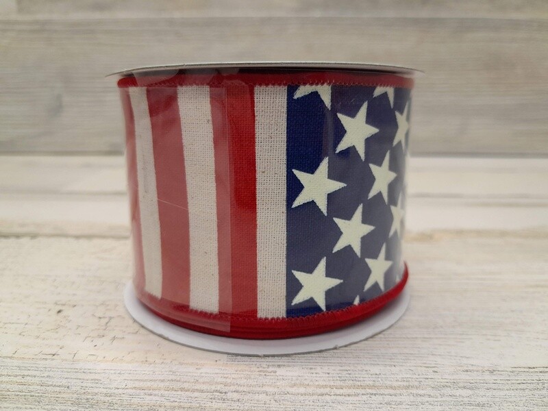 2.5&quot;x10yd Stars &amp; Stripes Ribbon