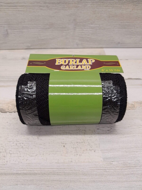 6&quot;X10yd Burlap Black
