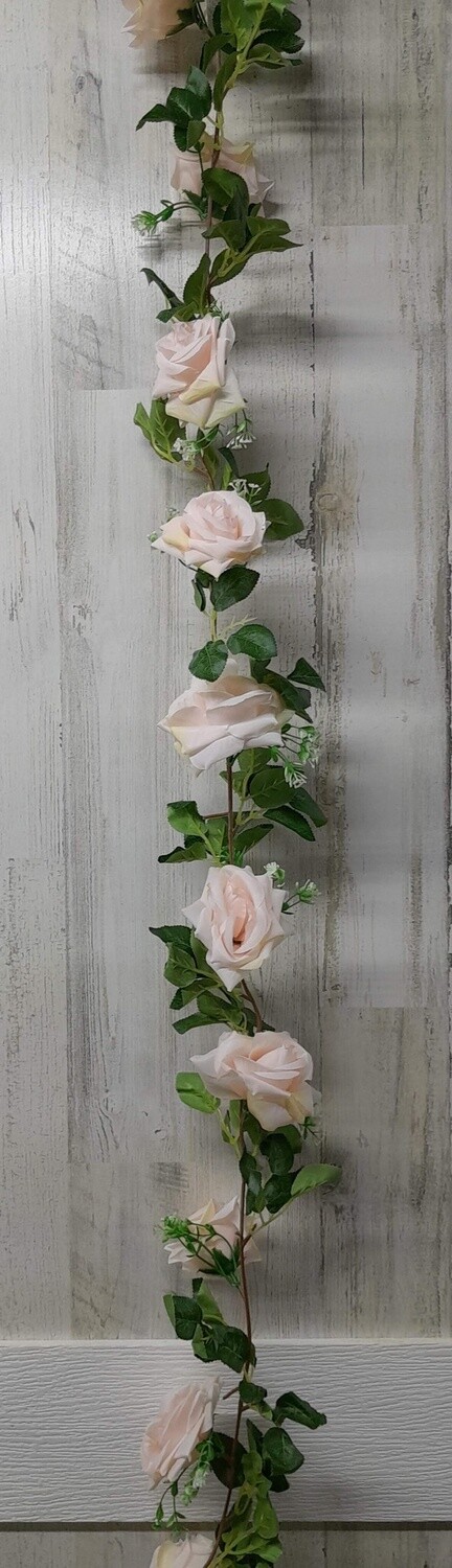 6&#39; Rose Garland Beige