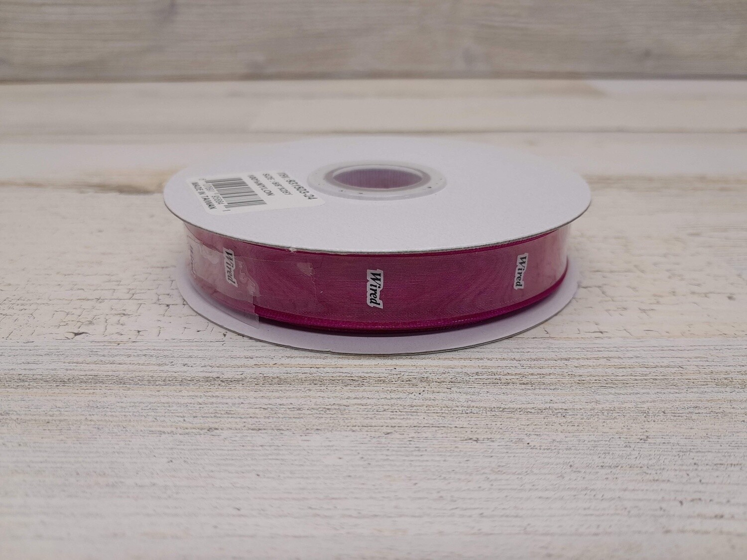 5/8&quot;x25yd Wired Sheer Ribbon Azalea