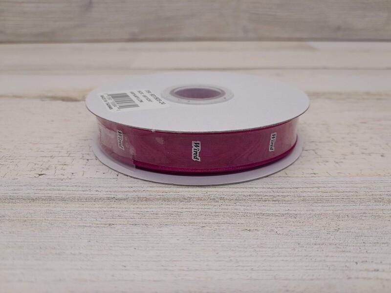 5/8&quot;x25yd Wired Sheer Ribbon Azalea