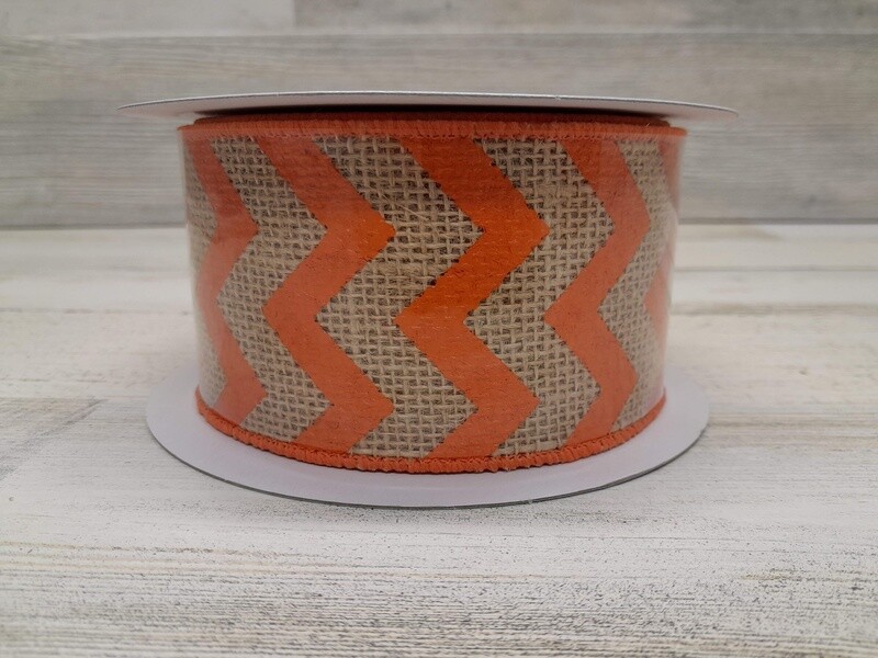 2.5&quot;x10yd Chevron Burlap Ribbon