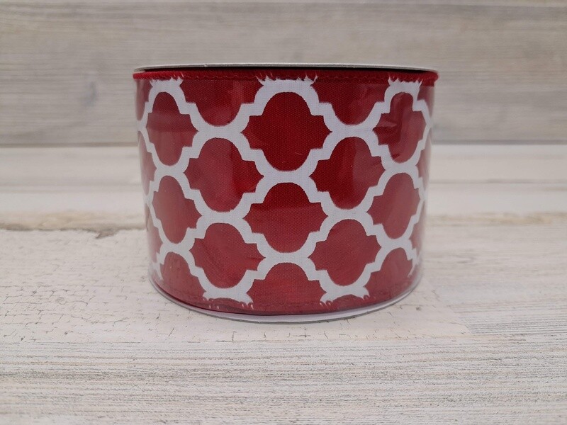 2.5&quot;x10yd Big Lattice Red