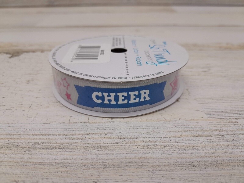 *5/8&quot;x3yd Cheer Grosgrain Ribbon