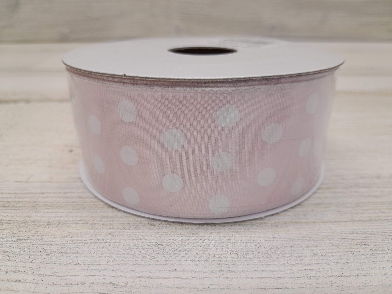 10yd Dotted Wired Ribbon Pink