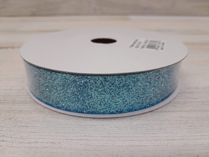 7/8&quot;x25yd Glitter Ribbon Light Blue