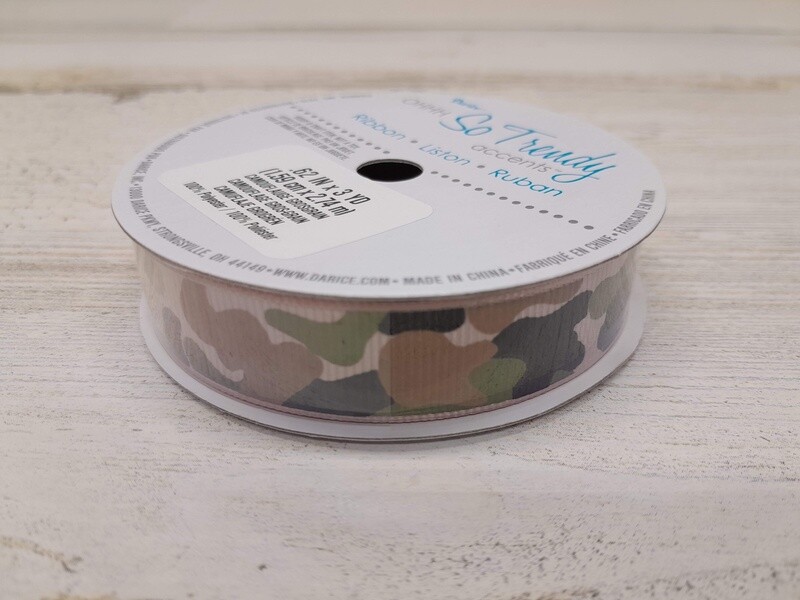 *5/8&quot;x3yd Camouflage Grosgrain Ribbon