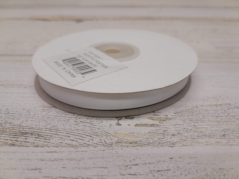 3/8"x25yd Double Faced Satin White