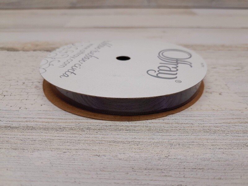 3/8"x20yd Double Faced Satin Eggplant