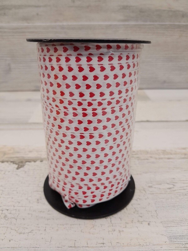 3/8&quot;x250yd Curling Ribbon Hearts