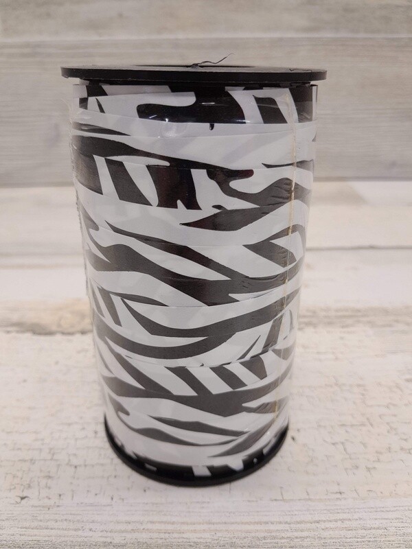 3/8&quot;x250yd Curling Ribbon Zebra