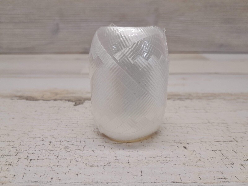 3/16&quot;x66&#39; Crimped Curling Ribbon White
