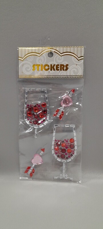 Adhesive Back Red Wine Rhinestones