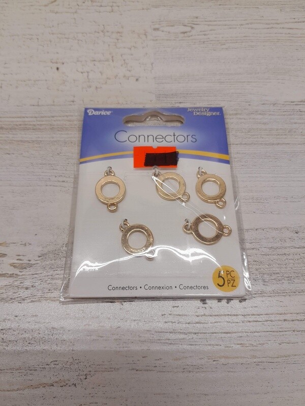 5pc 22mm Connectors Gold