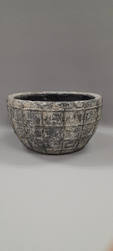 6.75&quot; Oval Pot Grey (Ceramic)