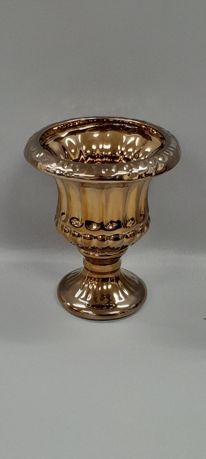 6.25&quot; Stoneware Urn  Copper