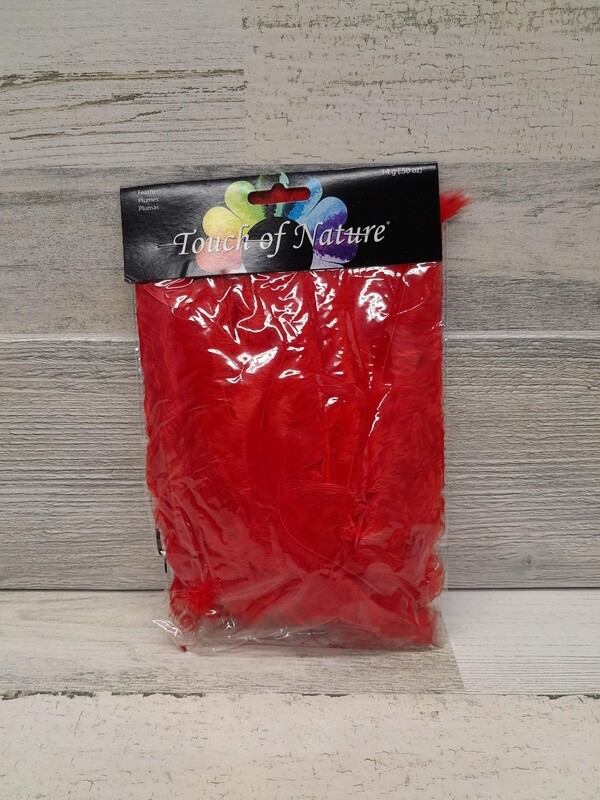14gm 4&quot;-6&quot; Turkey Feathers Red