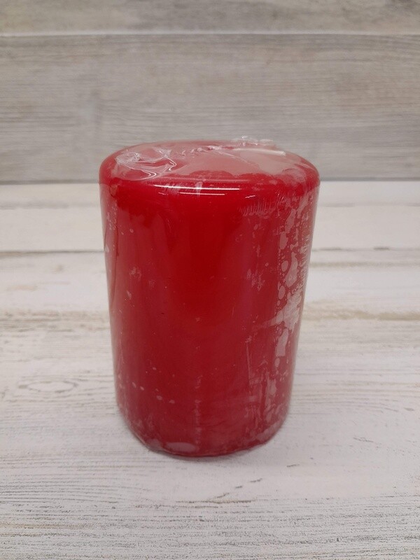 3&quot;x4&quot; Unscented Pillar Candle Red