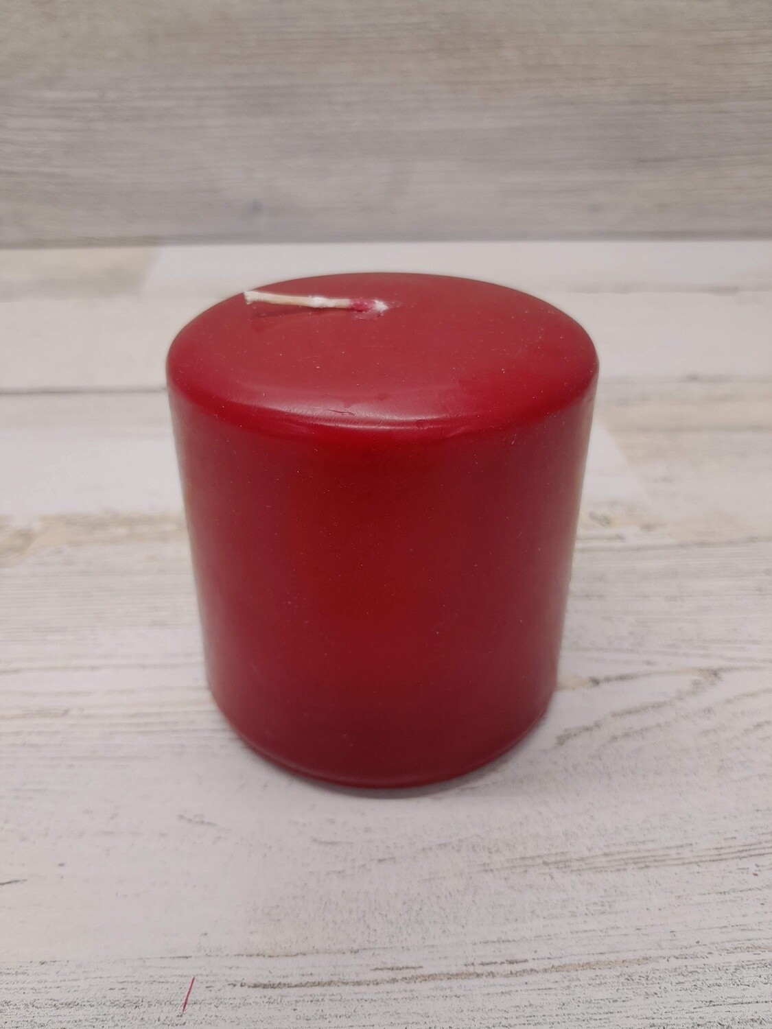 3&quot;x3&quot; Pillar Candle Unwrapped Red