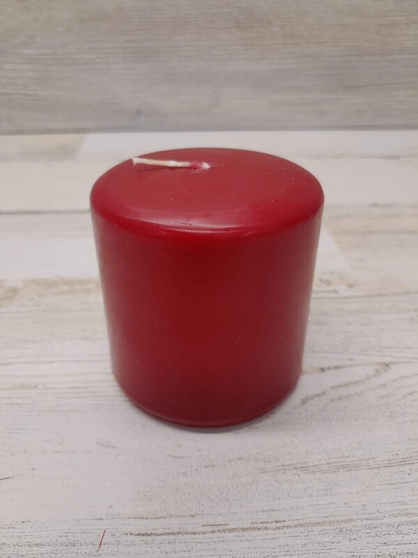 3&quot;x3&quot; Pillar Candle Unwrapped Red