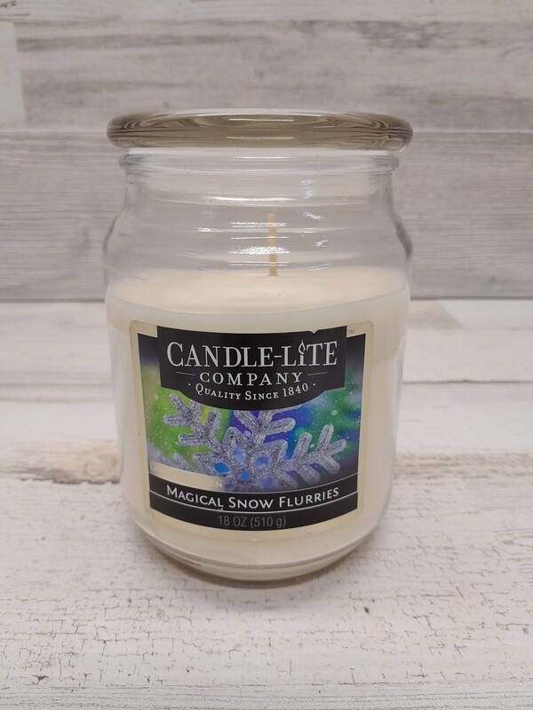 18oz 1 Wick Jar Candle Snow Flurries