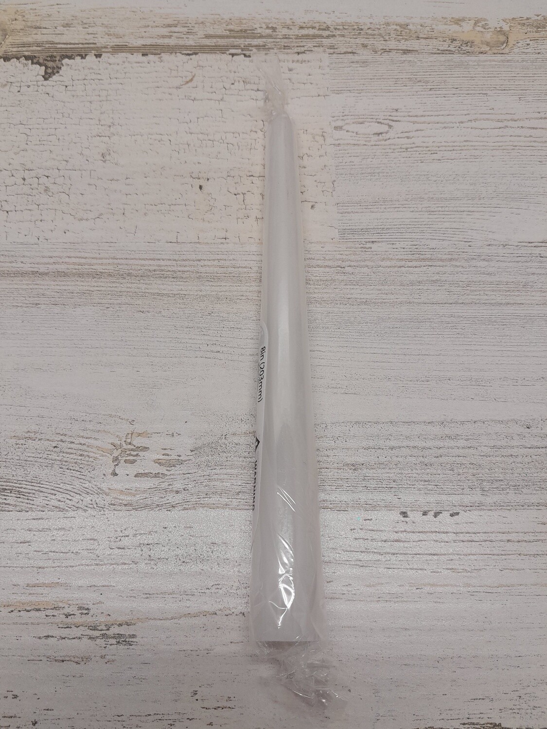 8&quot; Taper Candle  White