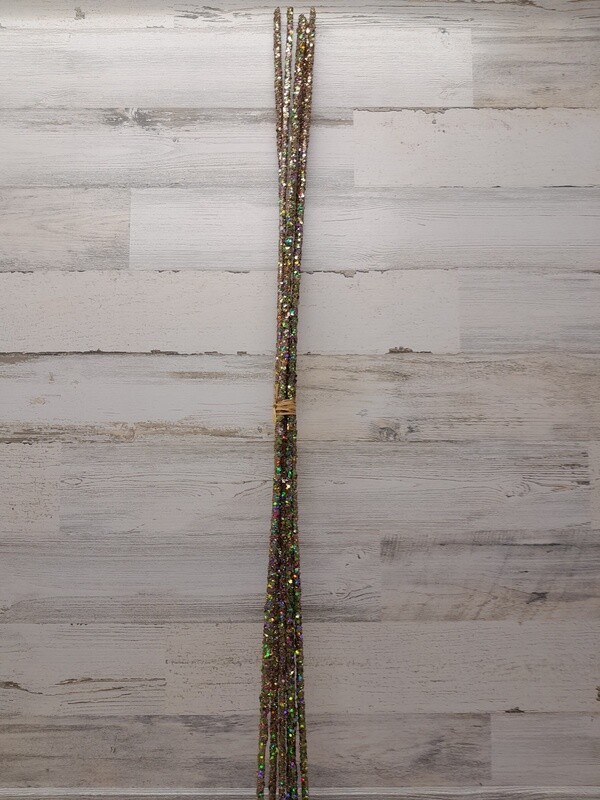 *43&quot; 6pc Glitter Twig Bundle Green