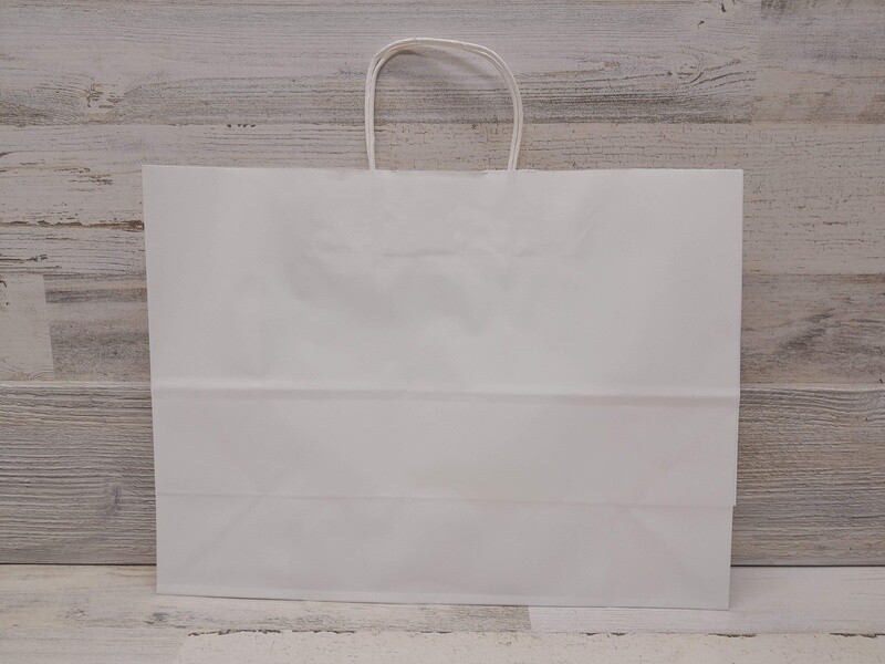 16&quot;x6&quot;x12&quot; Paper Gift Bag White