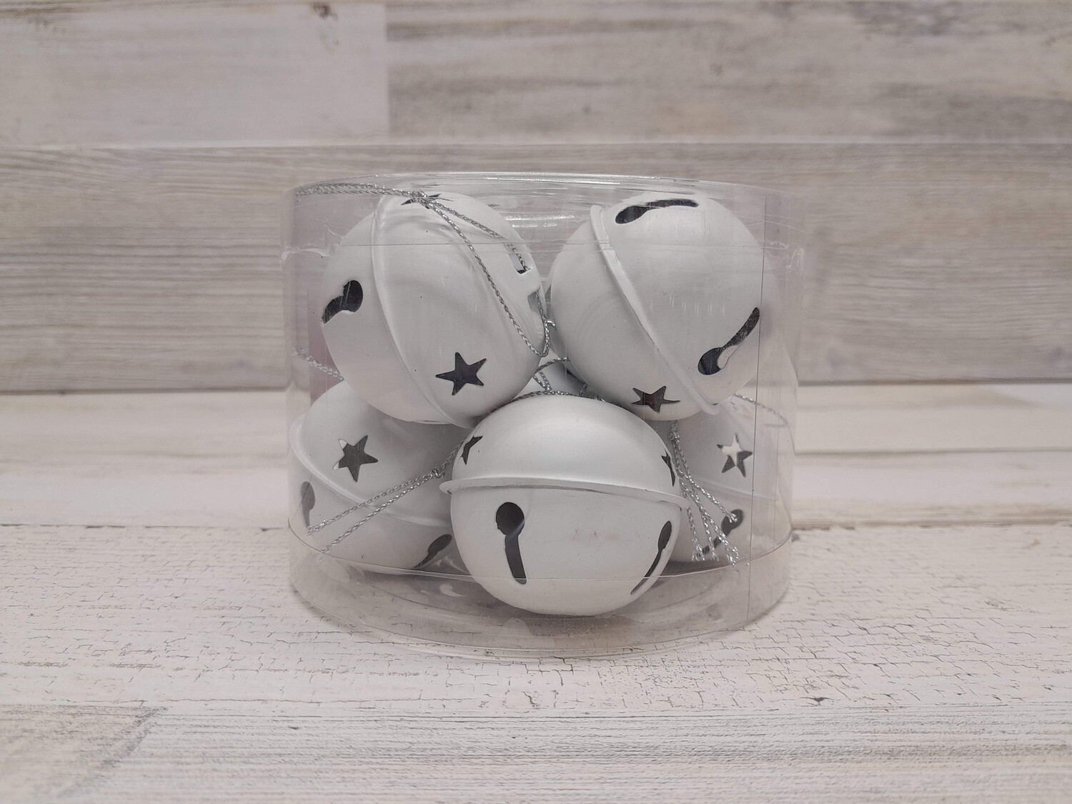 8pc 50mm Jingle Bells White