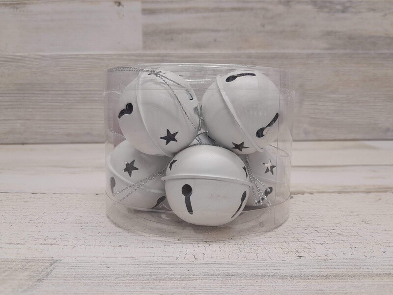 8pc 50mm Jingle Bells White