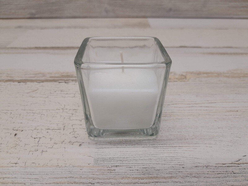 1pc 2&quot; Square Filled Votive White
