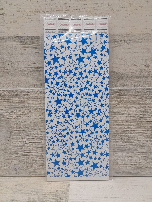 20pc Wristband Stars Blue