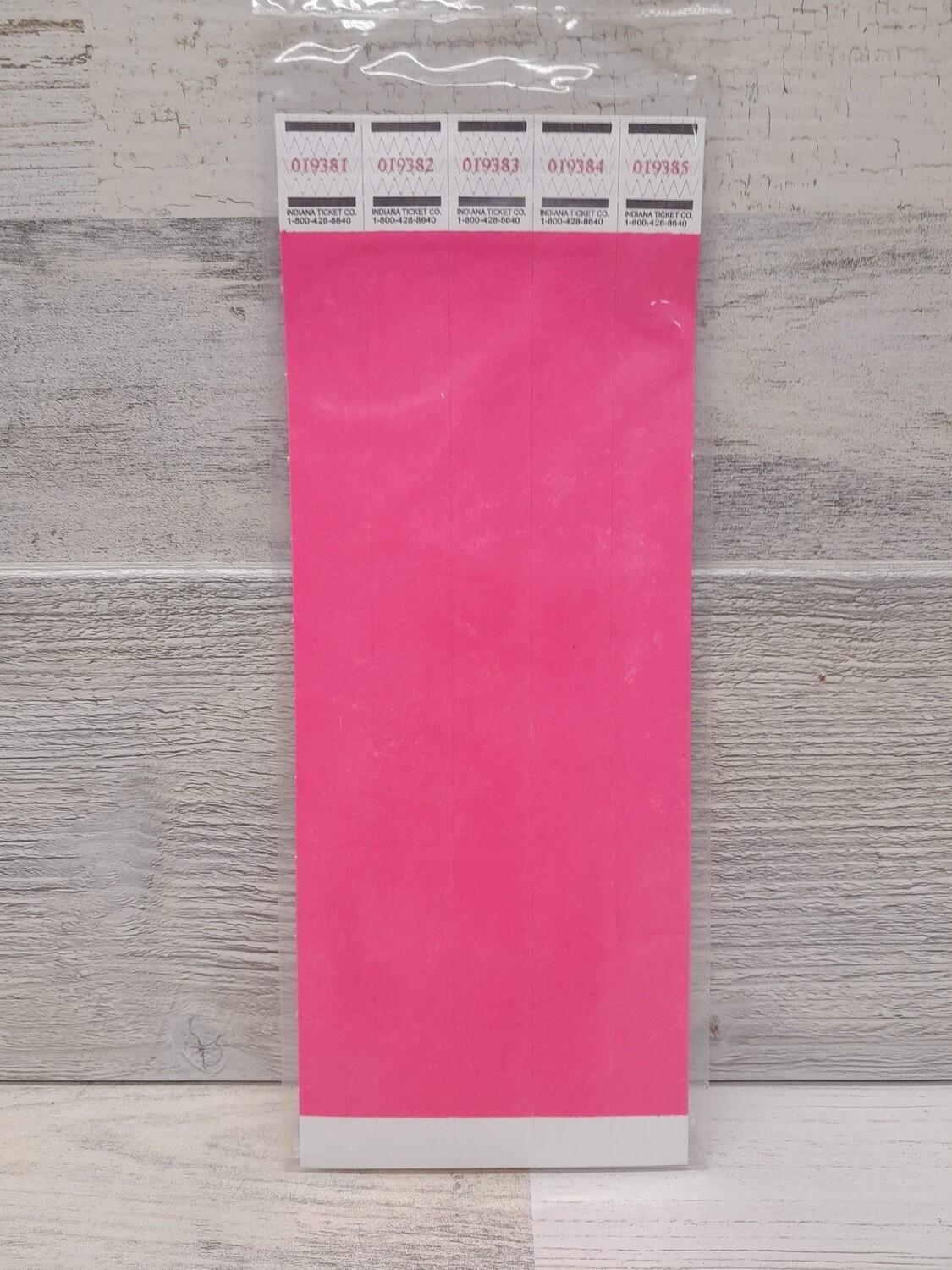 20pc Wristband Solid Neon Pink