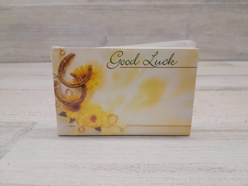 50pc Enclosure Cards Good Luck w/Horseshoes