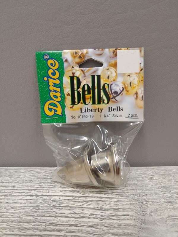 2pc 1.25&quot; Liberty Bells Silver