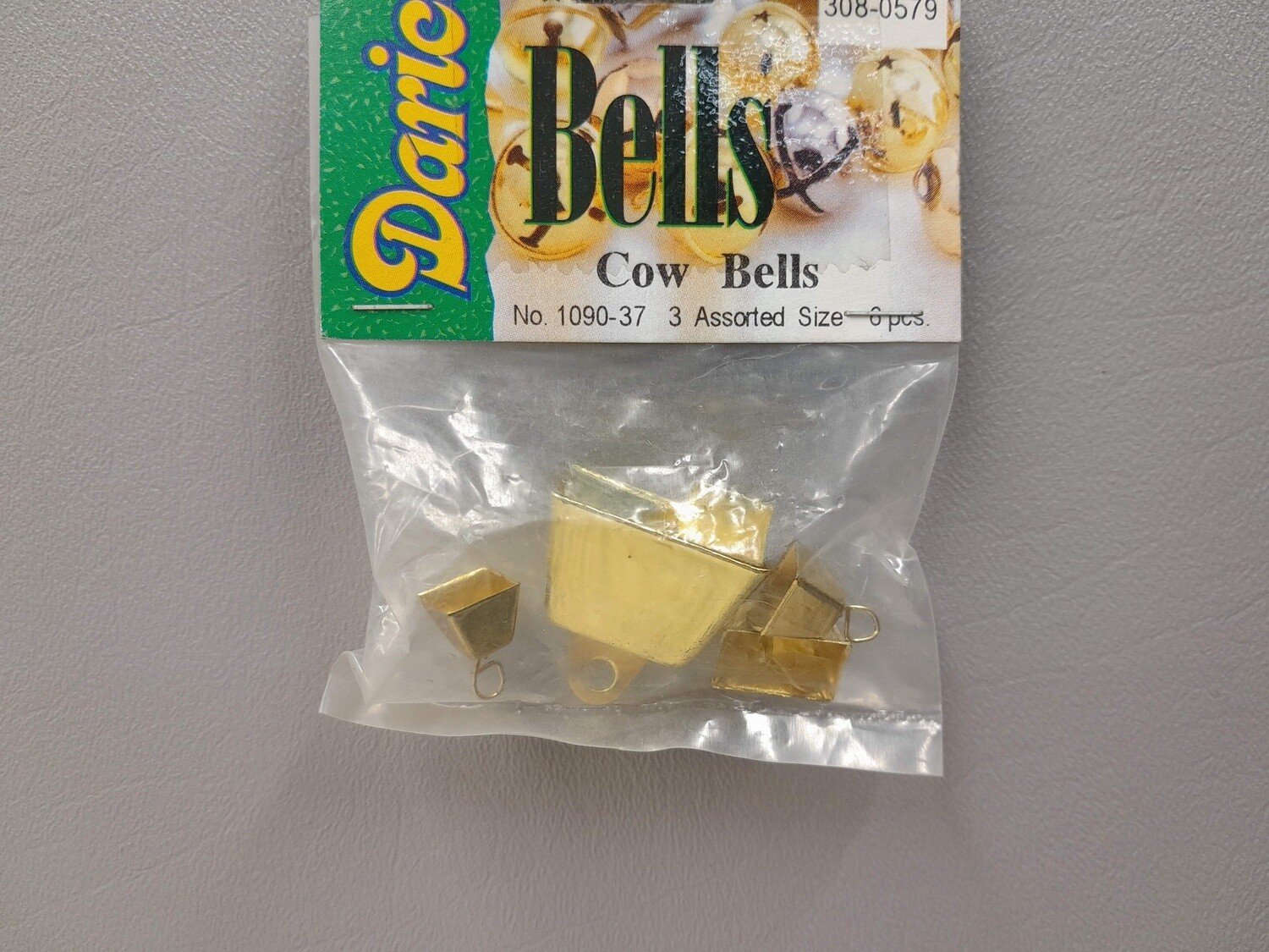 6pc Cow Bells Gold
