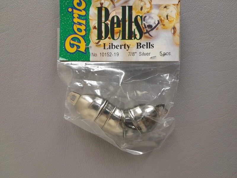 5pc 7/8&quot; Liberty Bells Silver