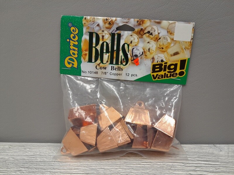 12pc 7/8&quot; Cow Bells Copper