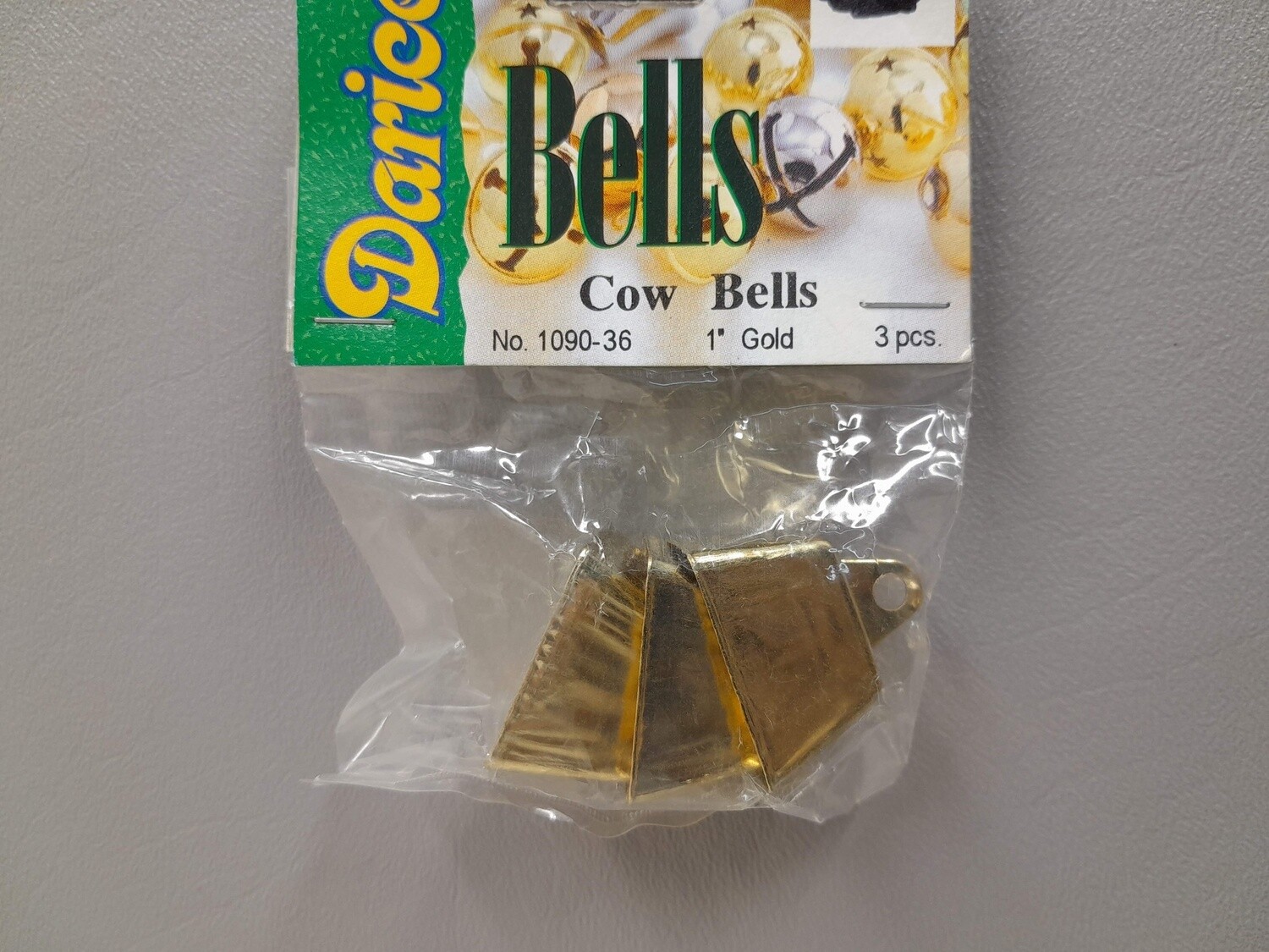 3pc 1&quot; Cow Bells Gold