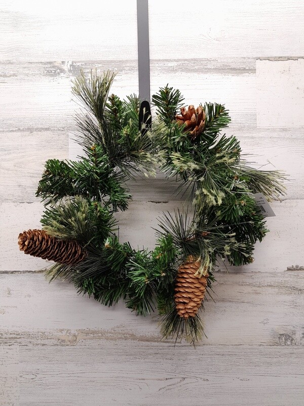 3.75&quot; Mixed Pine Candle Ring w/Pinecones