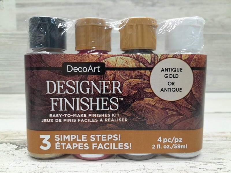 4pc 2oz Paint Antique Gold