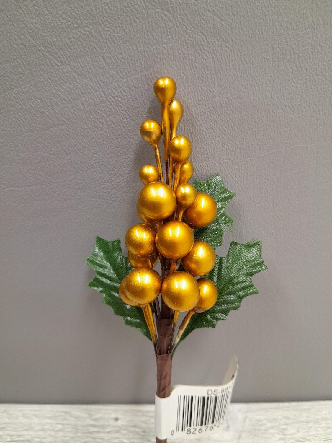 6&quot; Pearl Berry Pick Gold
