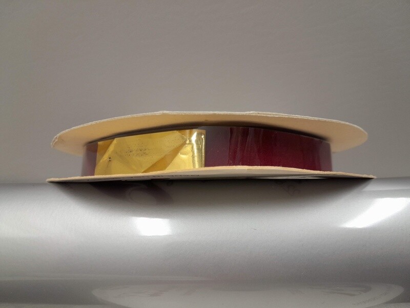 5/8&quot;x25yd Double Sided Metallic Velvet Ribbon Burgundy/Gold