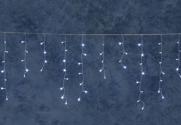 10&#39; LED Multi Function Icicle Lights 120 Lights White