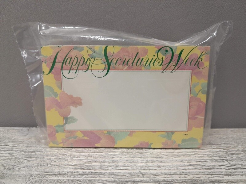 50pc Enclosure Cards Happy Secretaries Week  (Flowers)