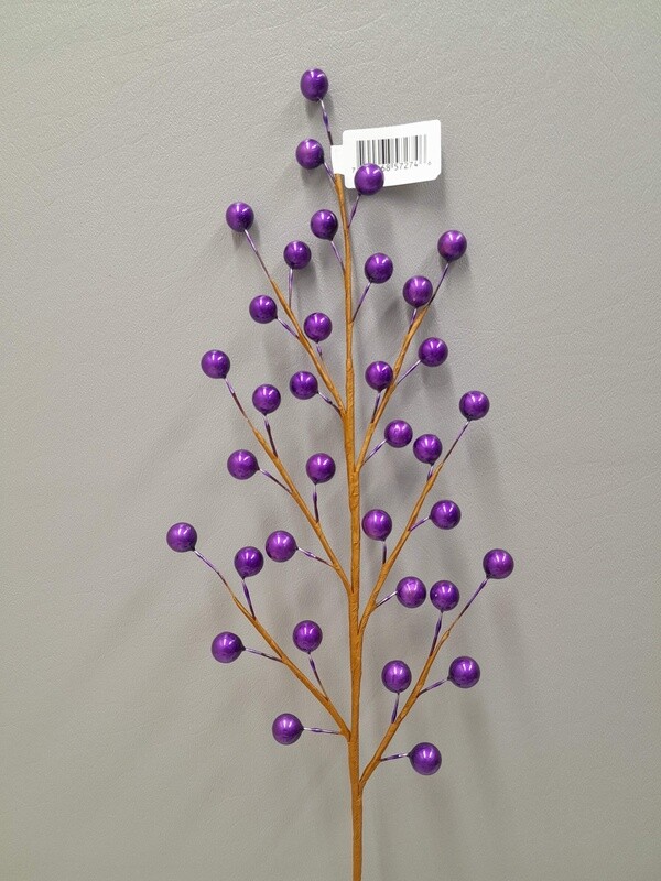 1pc 19" Berry Spray w/35 Berries Purple 1pc 19" Berry Spray w/35 Berries Purple