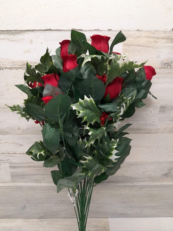 24&quot; Rosebud Bush x24 Red