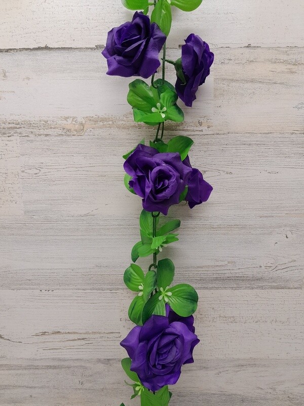 6&#39; Rose Garland Purple