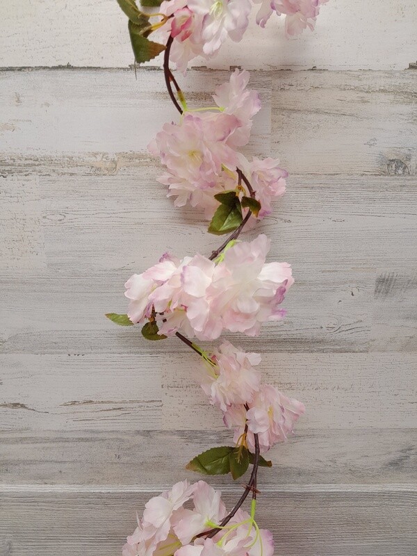 6&#39; Cherry Blossom Garland Cream/Pink