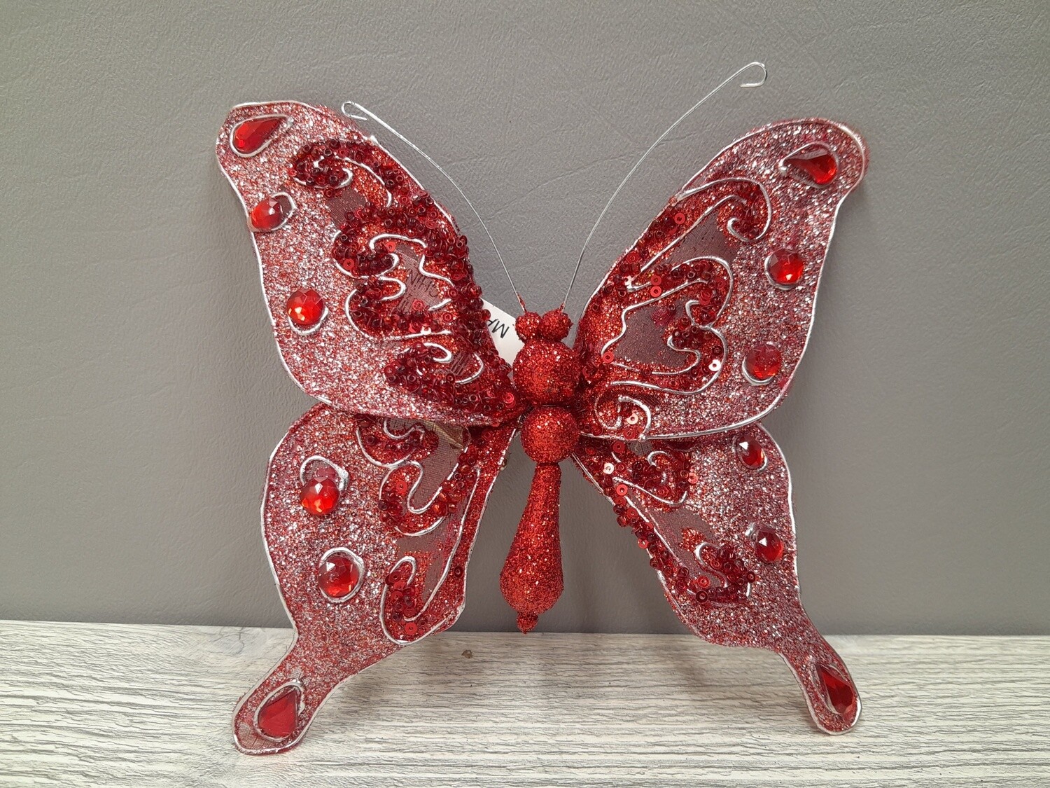 6&quot; Butterfly w/Clip Red